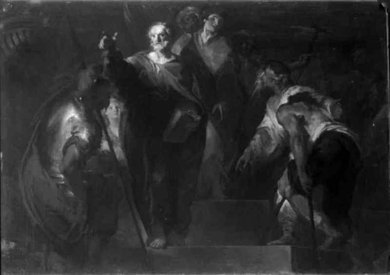 S. Pietro che guarisce lo storpio - Giuseppe Bazzani, Bologna